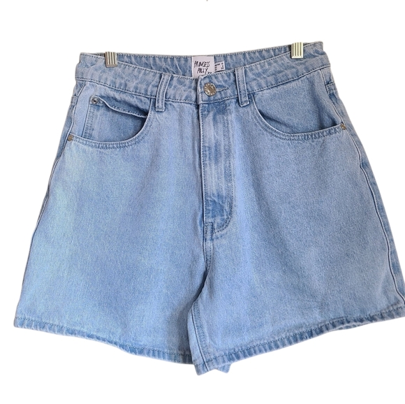 princess polly 90's high rise denim jean shorts womens size 6 - Picture 1 of 4